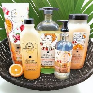 STEEPED INVIGORATION ROSE - TANGERINE - TEA 5-PIECE AROMATHERAPY BATH & BODY SET